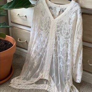 Chicos Cream Color Laced Blouse